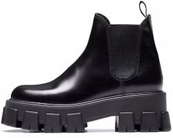 (Women) Prada Monolith Black 'Glossy Leather Chelsea Boot' 1T725L_B4L_F0002_F_B055 (Women) Prada Monolith Black 'Glossy Leather Chelsea Boot' 1T725L_B4L_F0002_F_B055