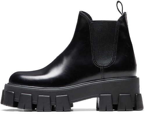 (Women) Prada Monolith Black 'Glossy Leather Chelsea Boot' 1T725L_B4L_F0002_F_B055 Buy (Women) Prada Monolith Black 'Glossy Leather Chelsea Boot' 1T725L_B4L_F0002_F_B055