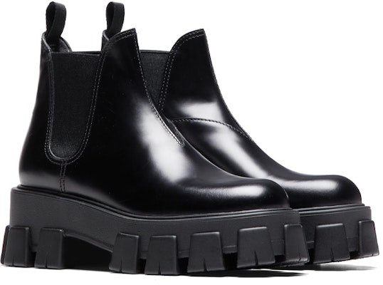 (Women) Prada Monolith Black 'Glossy Leather Chelsea Boot' 1T725L_B4L_F0002_F_B055 Lookbook (Women) Prada Monolith Black 'Glossy Leather Chelsea Boot' 1T725L_B4L_F0002_F_B055