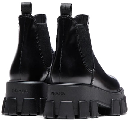 (Women) Prada Monolith Black 'Glossy Leather Chelsea Boot' 1T725L_B4L_F0002_F_B055 Purchase (Women) Prada Monolith Black 'Glossy Leather Chelsea Boot' 1T725L_B4L_F0002_F_B055