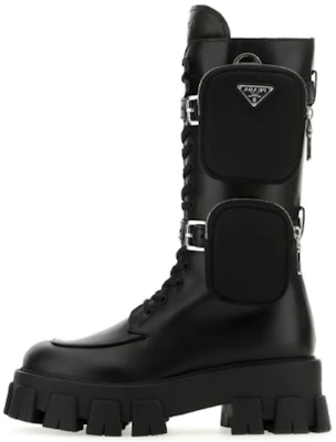普拉達 Monolith 時尚百搭 休閒工裝 長筒靴 女款 黑色 Buy 普拉達 Monolith 時尚百搭 休閒工裝 長筒靴 女款 黑色