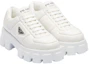 Order (W) Prada Monolith Glanzend Leren Veterschoenen ''Wit'' 1E119N_2DL8_F0009_F_055