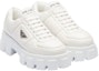Order (W) Prada Monolith Kasut Kulit Berus Bertali 'Putih' 1E119N_2DL8_F0009_F_055