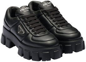 (W) Sepatu Prada Monolith Kulit Hitam Tali Model Baru 1E119N_2DL8_F0002_F_055 Order (W) Sepatu Prada Monolith Kulit Hitam Tali Model Baru 1E119N_2DL8_F0002_F_055
