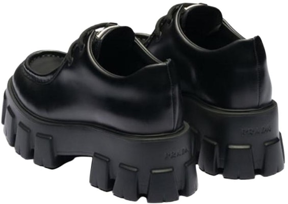 (W) Prada Monolith Kasut Kulit Berus Bertali 'Hitam' 1E254N_B4L_F0002_F_B055 Shop (W) Prada Monolith Kasut Kulit Berus Bertali 'Hitam' 1E254N_B4L_F0002_F_B055