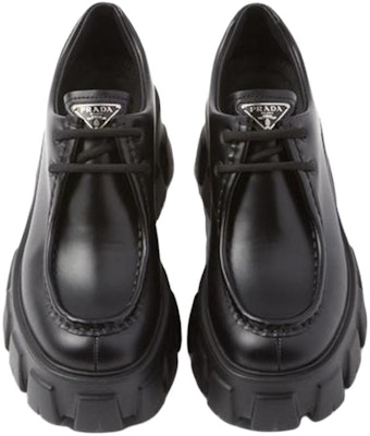 (W) Prada Monolith Kasut Kulit Berus Bertali 'Hitam' 1E254N_B4L_F0002_F_B055 Purchase (W) Prada Monolith Kasut Kulit Berus Bertali 'Hitam' 1E254N_B4L_F0002_F_B055