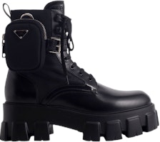 (W) Prada Monolith Boot Kulit Brushed Rois dan Nylon 'Hitam' 1T255M-3LJS-F0002 Buy (W) Prada Monolith Boot Kulit Brushed Rois dan Nylon 'Hitam' 1T255M-3LJS-F0002