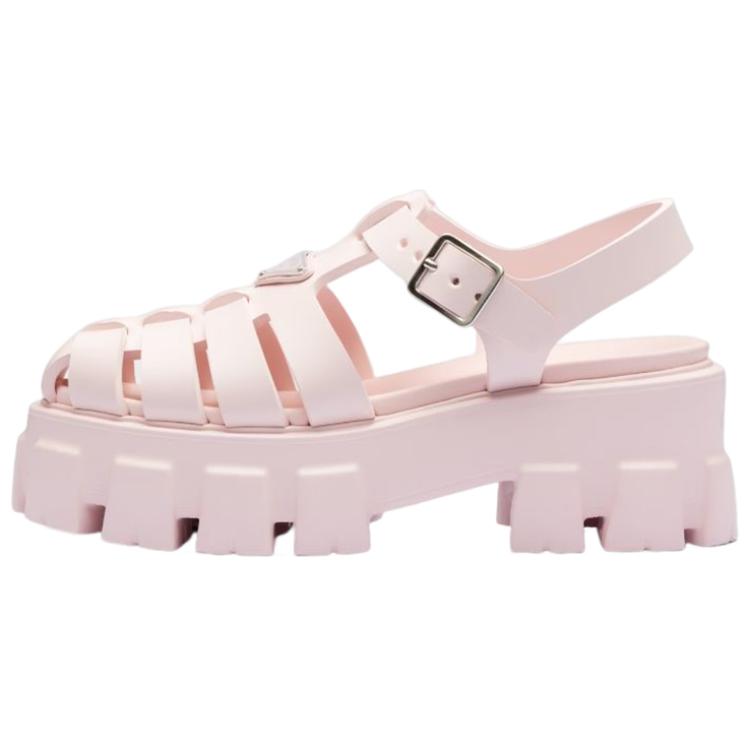 (Women) Prada Monolith Foam Rubber 55mm Sandals Alabaster Pink 1X853M_3LKK_F0E18_F_055