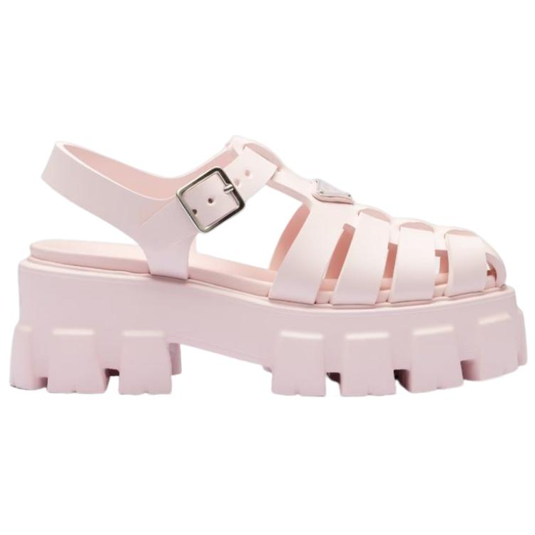 Lookbook (W) Prada Monolith Getah Buih Sandal 55mm Merah Jambu Alabaster 1X853M_3LKK_F0E18_F_055