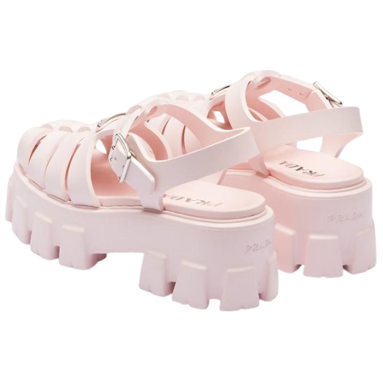Details for (W) Prada Monolith Getah Buih Sandal 55mm Merah Jambu Alabaster 1X853M_3LKK_F0E18_F_055