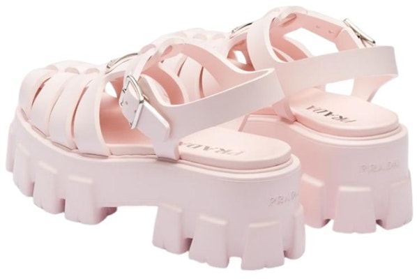 (W) Prada Monolith Getah Buih Sandal 55mm Merah Jambu Alabaster 1X853M_3LKK_F0E18_F_055 Details for (W) Prada Monolith Getah Buih Sandal 55mm Merah Jambu Alabaster 1X853M_3LKK_F0E18_F_055