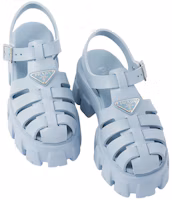 Shop (Women) Prada Monolith Foam Rubber 55mm Sandals Light Blue 1X853M_3LKK_F0012_F_055