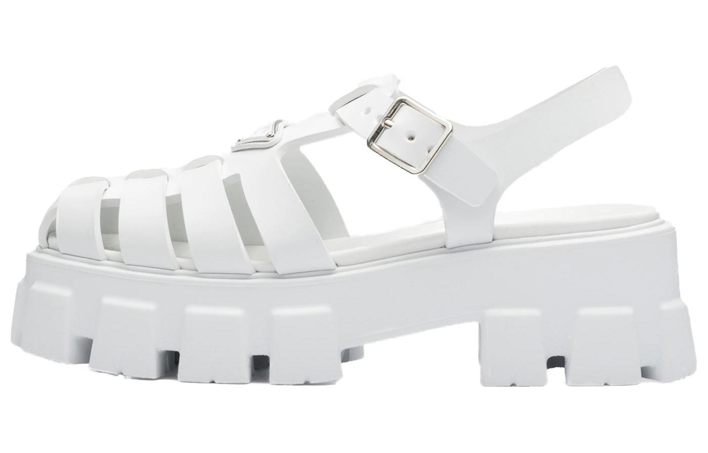 (Women) Prada Monolith Foam Rubber 55mm Sandals White 1X853M_3LKK_F0009_F_055