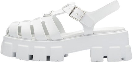 (Women) Prada Monolith Foam Rubber 55mm Sandals White 1X853M_3LKK_F0009_F_055 (Women) Prada Monolith Foam Rubber 55mm Sandals White 1X853M_3LKK_F0009_F_055