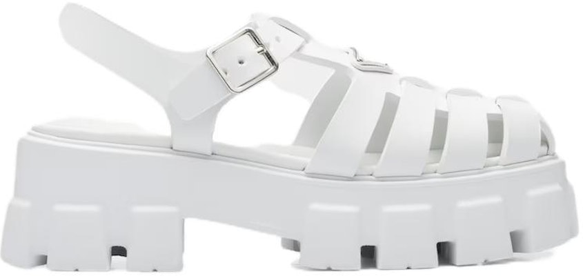 (W) 普拉达Monolith 55mm白色泡沫橡胶凉鞋 1X853M_3LKK_F0009_F_055 Order (W) 普拉达Monolith 55mm白色泡沫橡胶凉鞋 1X853M_3LKK_F0009_F_055