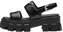 Buy (Women) Prada Monolith Leather Buckle Peep Toe Flat 'Black' 1X040N_ASK_F0002_F_055
