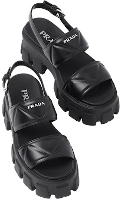 (Women) Prada Monolith Leather Buckle Peep Toe Flat 'Black' 1X040N_ASK_F0002_F_055 Shop (Women) Prada Monolith Leather Buckle Peep Toe Flat 'Black' 1X040N_ASK_F0002_F_055