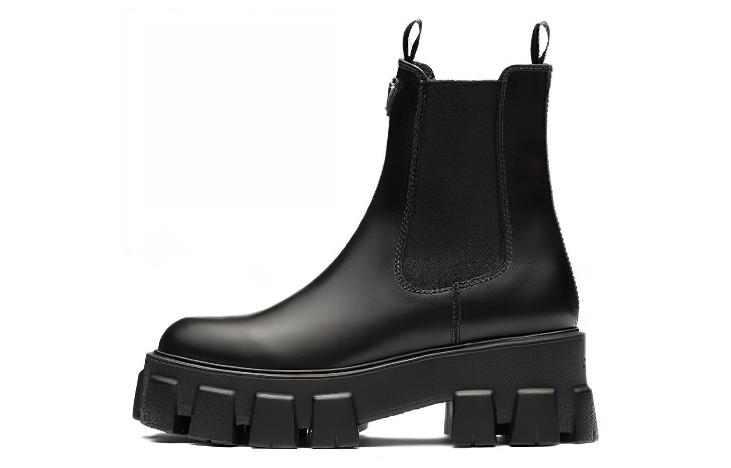 (Women) Prada Monolith Leather Chelsea Boots 'Black' 1T256N_B4L_F0002_F_B055