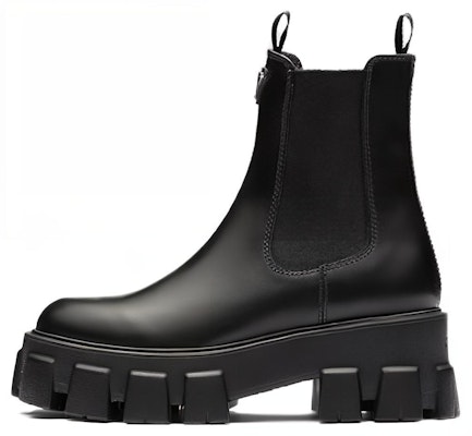 (Women) Prada Monolith Leather Chelsea Boots 'Black' 1T256N_B4L_F0002_F_B055 Buy (Women) Prada Monolith Leather Chelsea Boots 'Black' 1T256N_B4L_F0002_F_B055