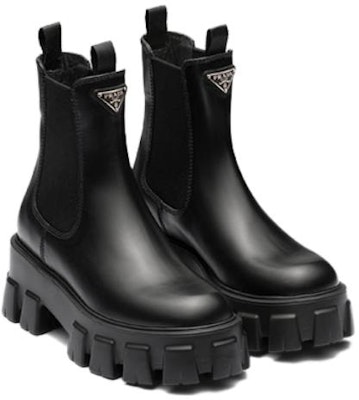 (Women) Prada Monolith Leather Chelsea Boots 'Black' 1T256N_B4L_F0002_F_B055 Lookbook (Women) Prada Monolith Leather Chelsea Boots 'Black' 1T256N_B4L_F0002_F_B055