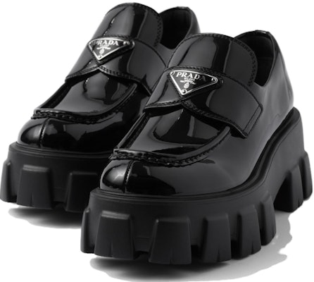 PRADA普拉達 Monolith 圓頭套穿樂福鞋 5.5cm 女款 黑色 Lookbook PRADA普拉達 Monolith 圓頭套穿樂福鞋 5.5cm 女款 黑色