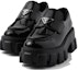 Lookbook PRADA普拉達 Monolith 圓頭套穿樂福鞋 5.5cm 女款 黑色