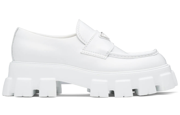 (W) Prada Monolith Loafer 'White Patent Leather' 圖 2