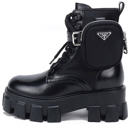 (W) 普拉达Monolith再生尼龙华达呢靴'黑色迷你包' 1T255M_3LFR_F0002_F_B055 Buy (W) 普拉达Monolith再生尼龙华达呢靴'黑色迷你包' 1T255M_3LFR_F0002_F_B055