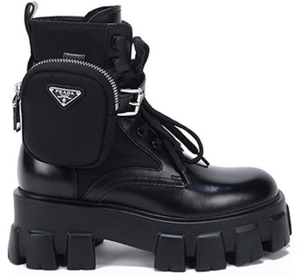 (W) 普拉达Monolith再生尼龙华达呢靴'黑色迷你包' 1T255M_3LFR_F0002_F_B055 Order (W) 普拉达Monolith再生尼龙华达呢靴'黑色迷你包' 1T255M_3LFR_F0002_F_B055
