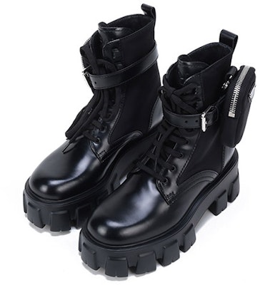 (W) 普拉达Monolith再生尼龙华达呢靴'黑色迷你包' 1T255M_3LFR_F0002_F_B055 Lookbook (W) 普拉达Monolith再生尼龙华达呢靴'黑色迷你包' 1T255M_3LFR_F0002_F_B055