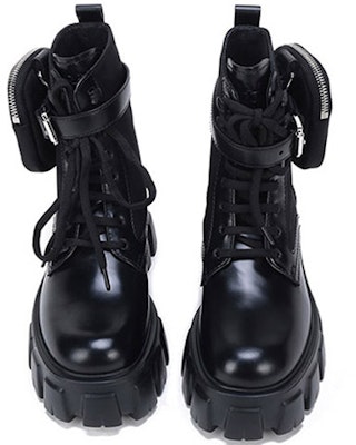 (W) 普拉达Monolith再生尼龙华达呢靴'黑色迷你包' 1T255M_3LFR_F0002_F_B055 Shop (W) 普拉达Monolith再生尼龙华达呢靴'黑色迷你包' 1T255M_3LFR_F0002_F_B055