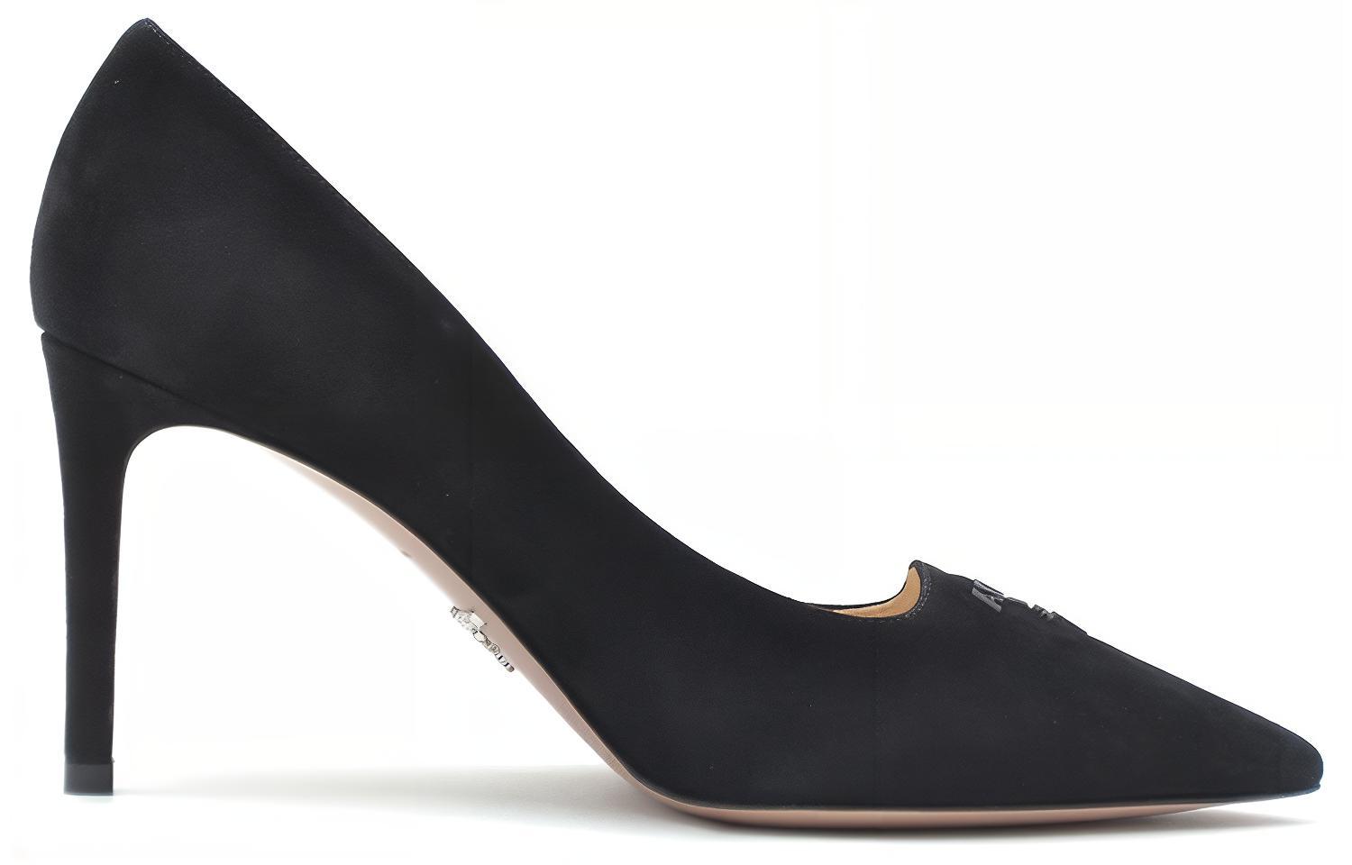 Order (W) Prada Mules Talons Hauts ''Velours Noir'' 1I718L_008_F0002