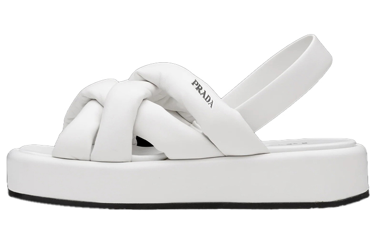 (W) Prada Nappa Sandal 'White'