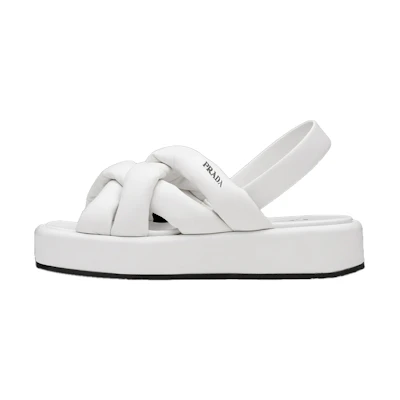 (W) Prada Nappa Sandal 'White'