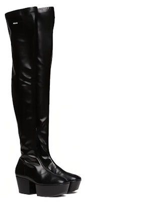 (Women) Prada Nappa Tec Over-The-Knee Platform Boots 'Black' 1WP144_3LGW_F0002_F_070 Order (Women) Prada Nappa Tec Over-The-Knee Platform Boots 'Black' 1WP144_3LGW_F0002_F_070