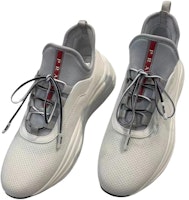 PRADA普拉達 織物 圓頭繫帶 低幫 生活休閒鞋 女款 白色 Lookbook PRADA普拉達 織物 圓頭繫帶 低幫 生活休閒鞋 女款 白色