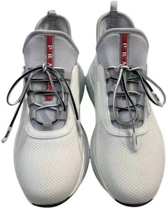 PRADA普拉達 織物 圓頭繫帶 低幫 生活休閒鞋 女款 白色 Shop PRADA普拉達 織物 圓頭繫帶 低幫 生活休閒鞋 女款 白色