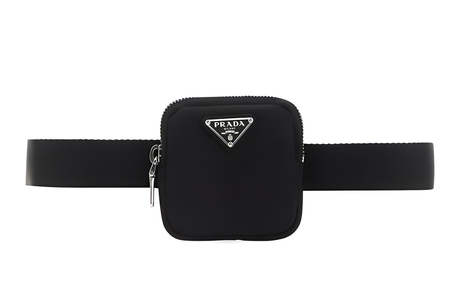 (Women) PRADA Nylon Belt Bag for Women - Black, 3cm. 2CN0762DMN-F0002
