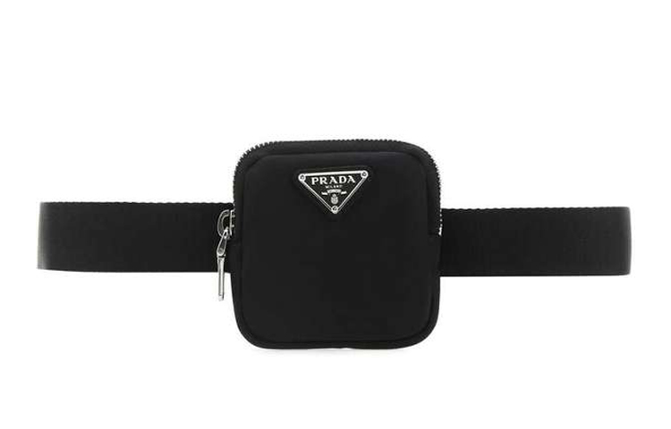 Order (W) 普拉达女款黑色尼龙腰包，3厘米宽。 2CN0762DMN-F0002