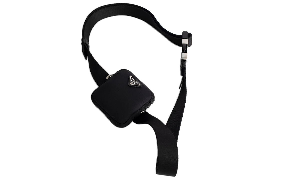 Lookbook (W) 普拉达女款黑色尼龙腰包，3厘米宽。 2CN0762DMN-F0002