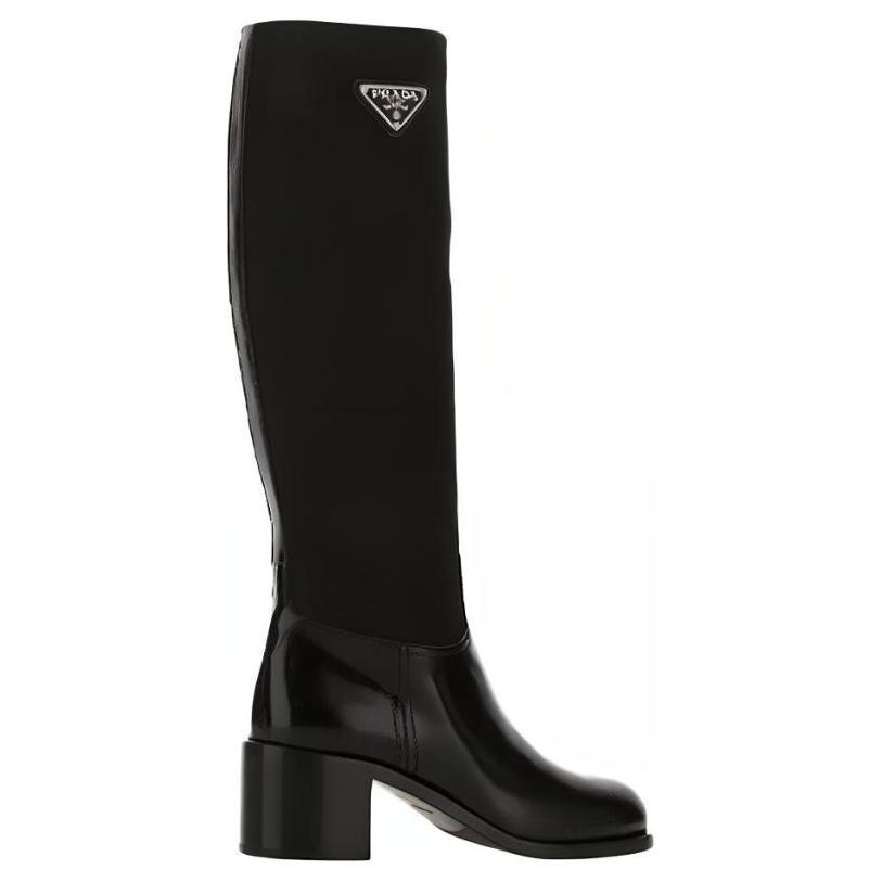 Purchase (W) Stivaletti alti in nylon Prada ''Pelle nera lucida'' 1W411M_3FLU_F0002_F_055