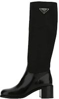 (Women) Prada Nylon Fabric High-Top Boots 'Sleek Patent Leather Black' 1W411M_3FLU_F0002_F_055 (Women) Prada Nylon Fabric High-Top Boots 'Sleek Patent Leather Black' 1W411M_3FLU_F0002_F_055