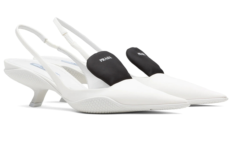 (W) Prada Nylon Gabardine Bicolor High-Top Sneakers 'White' 圖 3