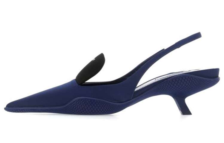 (W) Prada Nylon Gabardine High-Heeled Shoes 'Blue Black'