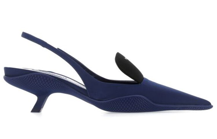 (W) Prada Nylon Gabardine High-Heeled Shoes 'Blue Black' 圖 2
