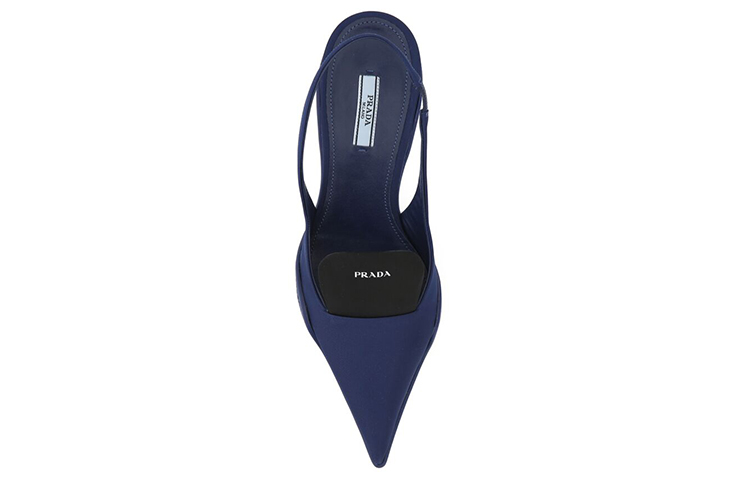(W) Prada Nylon Gabardine High-Heeled Shoes 'Blue Black' 圖 5