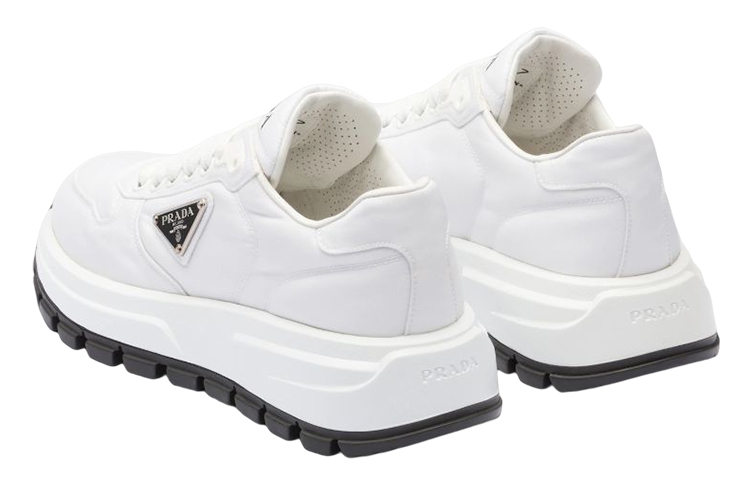 (W) Prada Nylon Logo Strap Low-Top Sneakers 'White' 圖 5