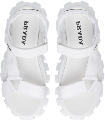 (Women) Prada Nylon Sandals 'Woven Fashion Versatile White' 1X037M_3L74_F0009_F_050 Buy (Women) Prada Nylon Sandals 'Woven Fashion Versatile White' 1X037M_3L74_F0009_F_050