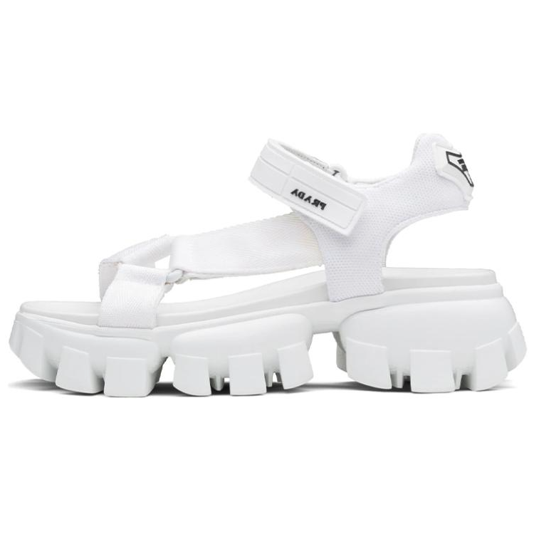 (Women) Prada Nylon Sandals 'Woven Fashion Versatile White' 1X037M_3L74_F0009_F_050