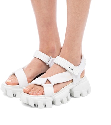 (Women) Prada Nylon Sandals 'Woven Fashion Versatile White' 1X037M_3L74_F0009_F_050 Purchase (Women) Prada Nylon Sandals 'Woven Fashion Versatile White' 1X037M_3L74_F0009_F_050
